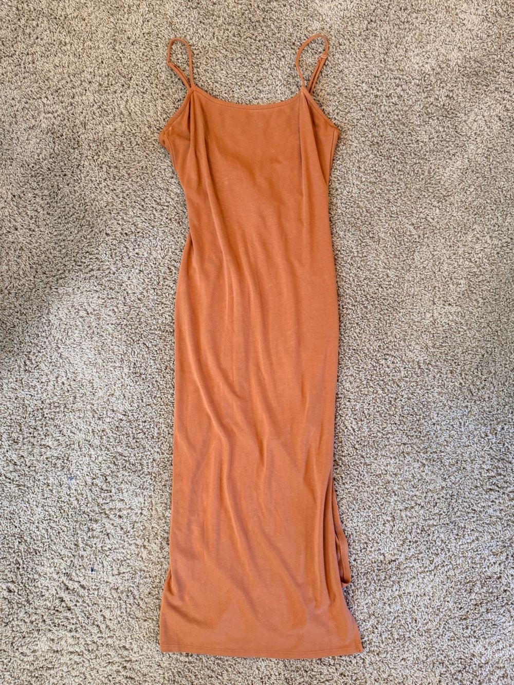 Sage The Label Midi Dress in Rust Brown